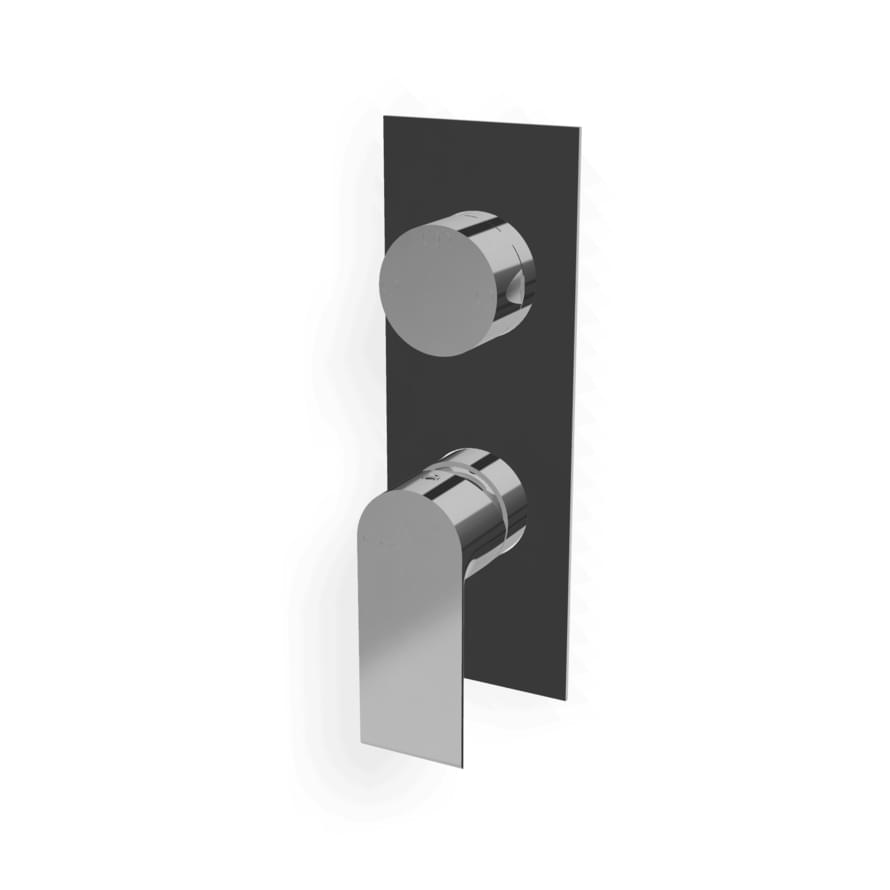 Плитка Treemme Bamboo Внешняя часть смесителя для душа Bamboo на 2 потребителя. хром  поверхность глянец
