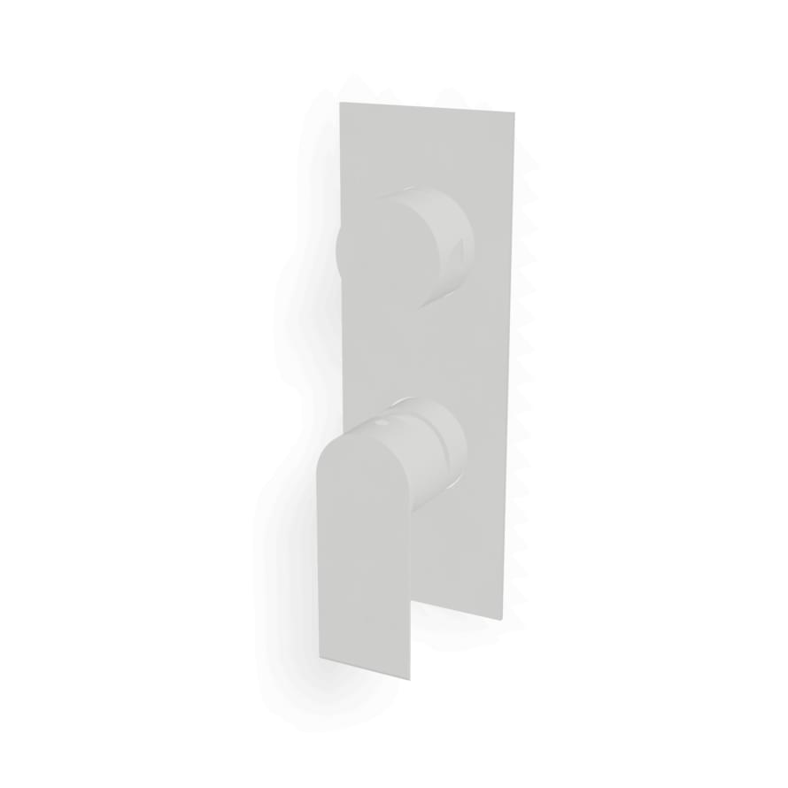 Плитка Treemme Bamboo Внешняя часть смесителя для душа Bamboo на 3 потребителя. белый матовый  поверхность матовая