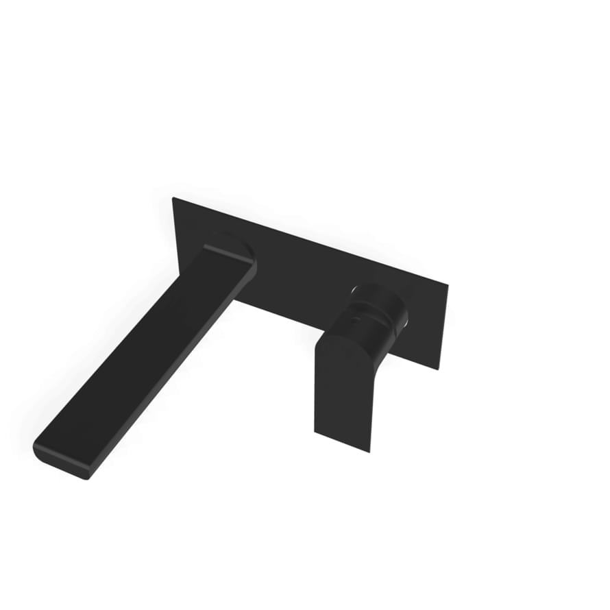 Плитка Treemme Bamboo Внешняя часть смесителя для раковины Bamboo из стены 180 мм раздельный черный матовый  поверхность матовая