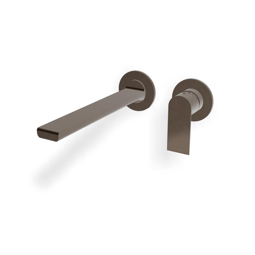 Плитка Treemme Bamboo Внешняя часть смесителя для раковины Bamboo из стены 233 мм раздельный черный хром полированный поверхность полированная