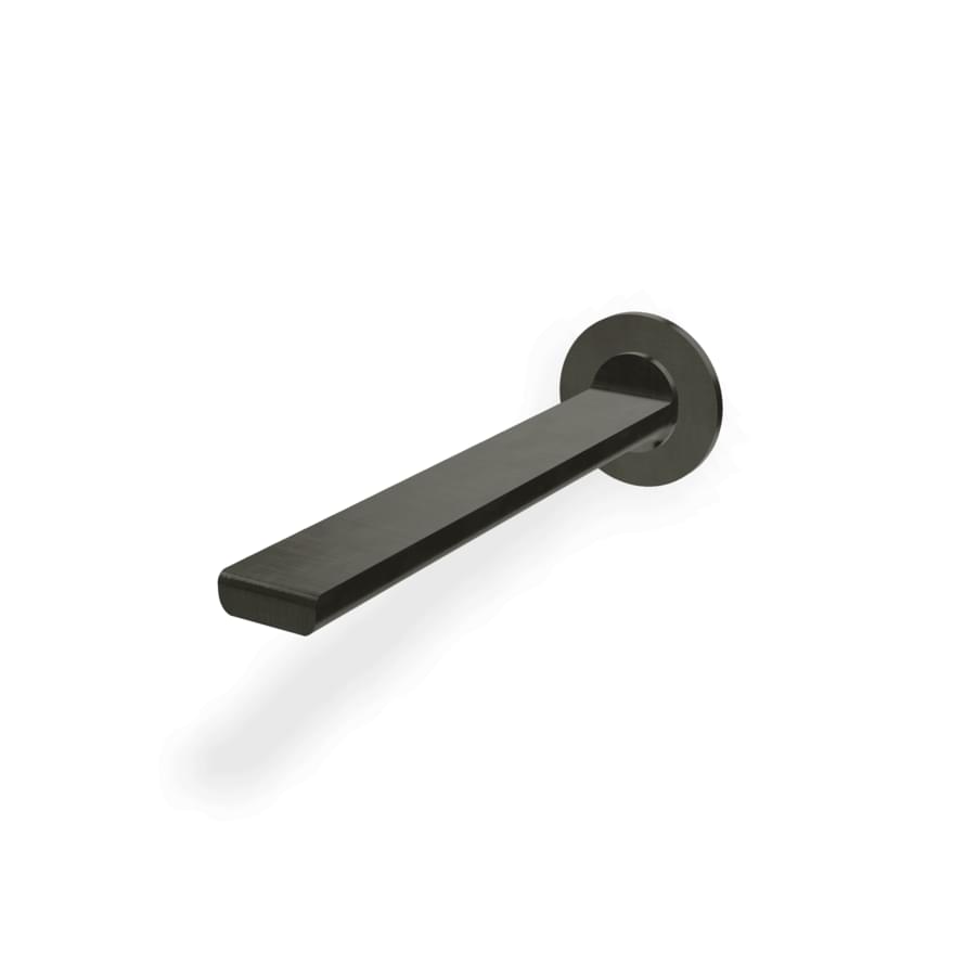 Плитка Treemme Bamboo Излив для ванны настенный Bamboo 233 мм черный хром брашированный  поверхность брашированная