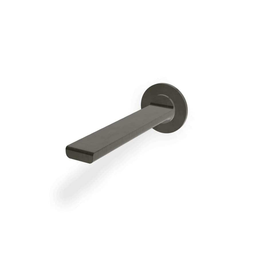 Плитка Treemme Bamboo Излив для раковины настенный Bamboo 185 мм черный хром брашированный  поверхность брашированная
