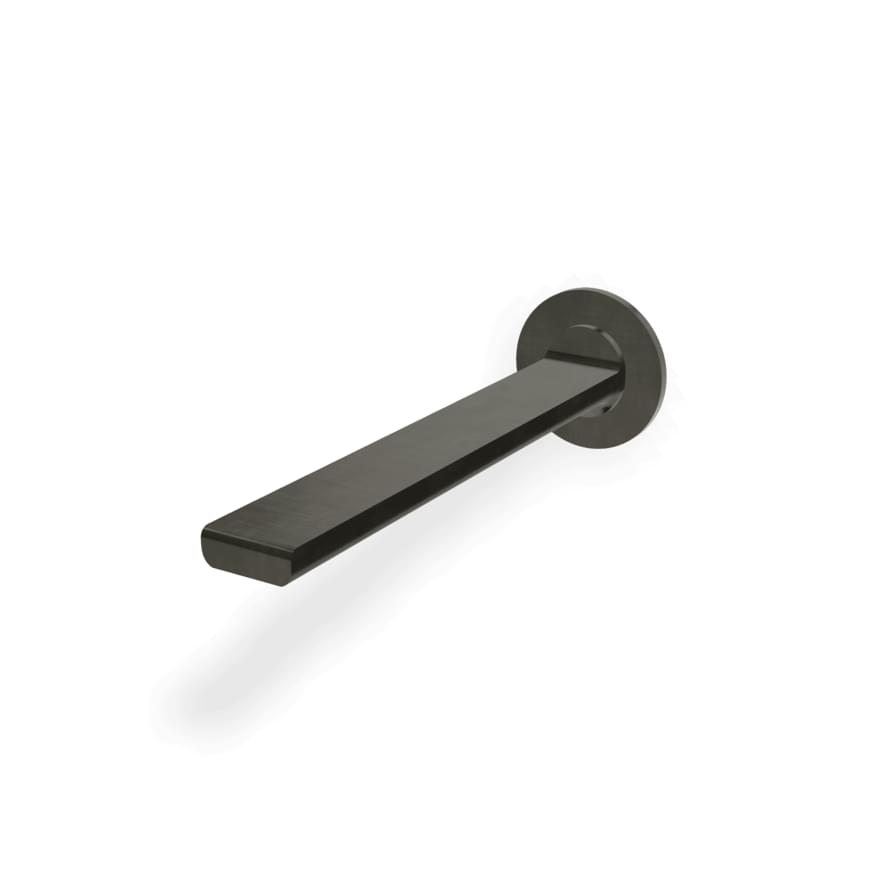 Плитка Treemme Bamboo Излив для раковины настенный Bamboo 233 мм черный хром брашированный  поверхность брашированная
