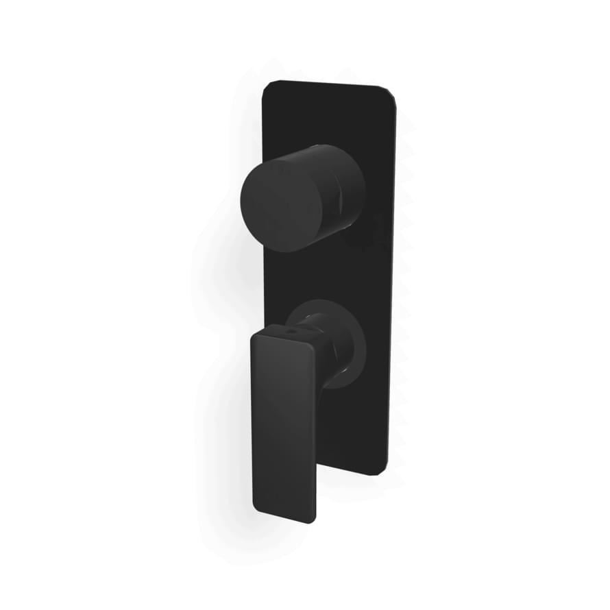 Плитка Treemme Hask Внешняя часть смесителя для душа HASK на 2 потребителя черный матовый  поверхность матовая