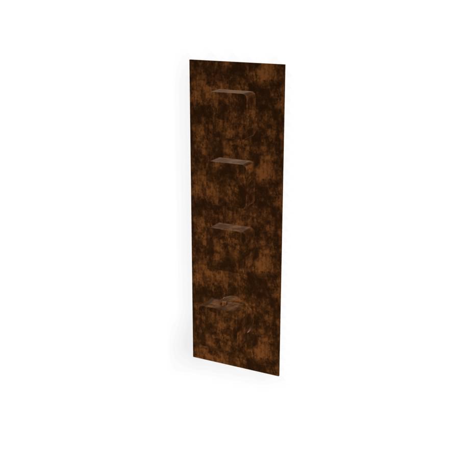 Плитка Treemme Hask Внешняя часть термостатического смесителя для душа HASK на 3 потребителя оксидированный  поверхность брашированная
