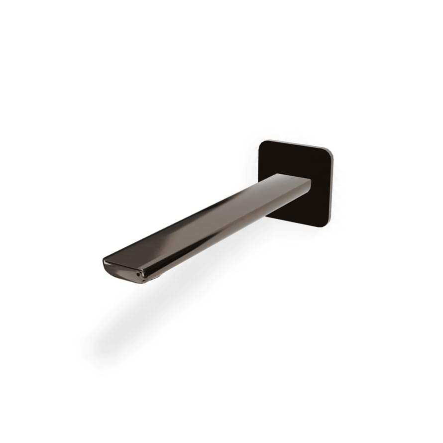 Плитка Treemme Hask Излив для раковины настенный HASK 233 мм черный хром полированный  поверхность полированная