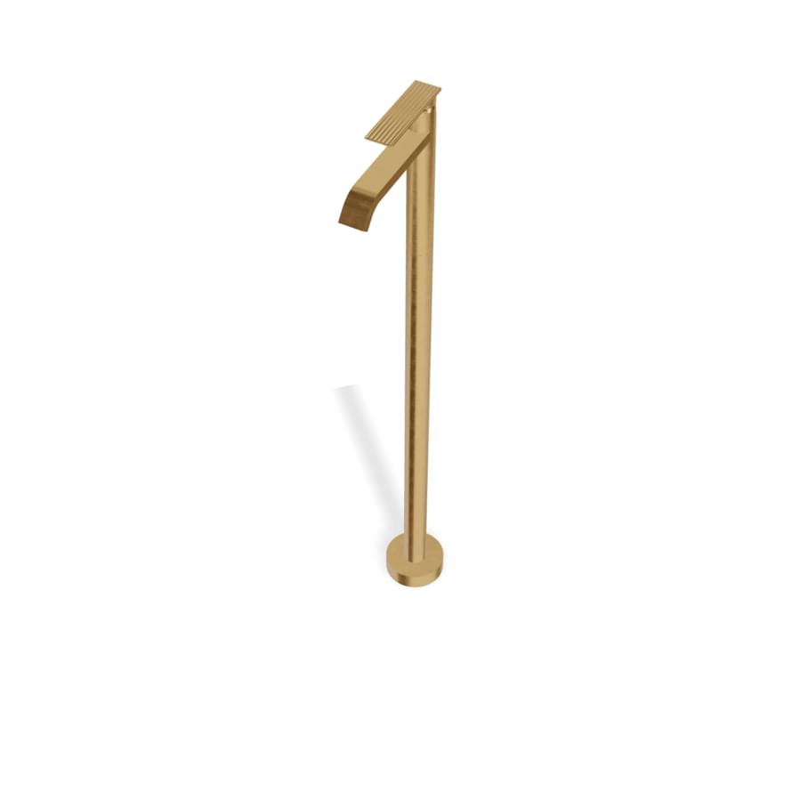 Плитка Treemme Ios Смеситель для раковины IOS напольный золото брашированное  поверхность брашированная