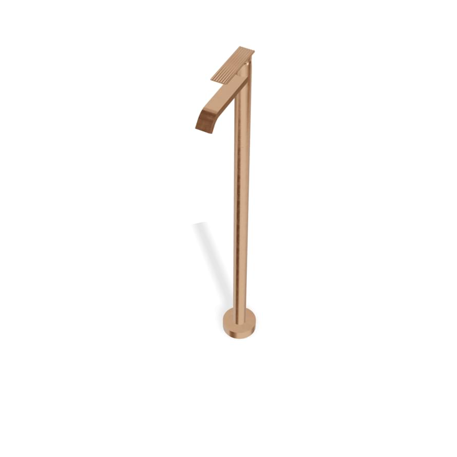 Плитка Treemme Ios Смеситель для раковины IOS напольный розовое золото брашированное  поверхность брашированная