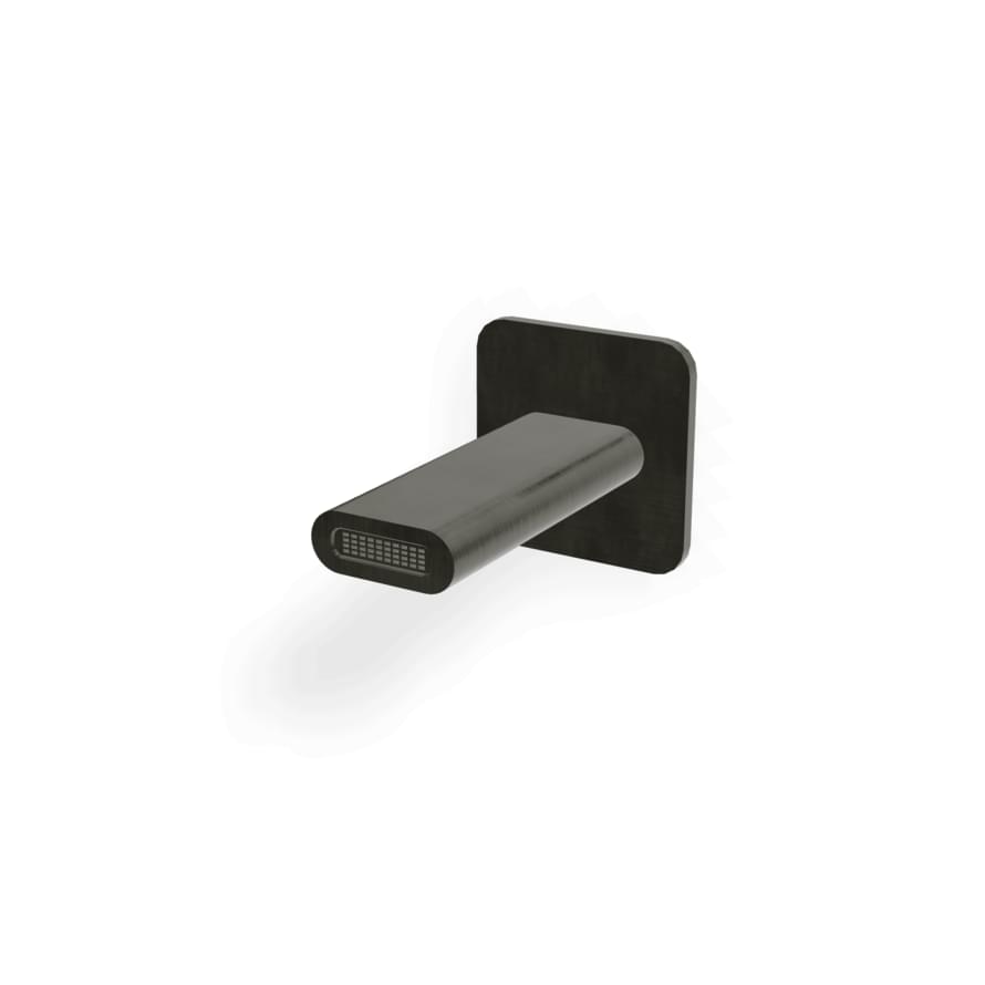 Плитка Treemme Nanotech Излив для ванны настенный Nanotech 115 мм черный хром брашированный  поверхность брашированная