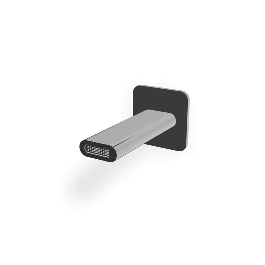 Плитка Treemme Nanotech Излив для раковины настенный Nanotech 135 мм хром  поверхность глянец