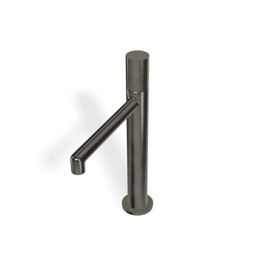 Плитка Treemme T30 Смеситель для раковины T30 172 мм черный хром брашированный  поверхность брашированная