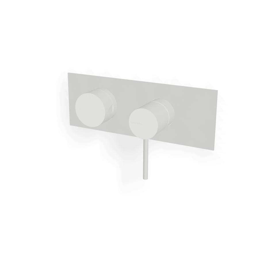 Плитка Treemme Up Plus Внешняя часть смесителя для душа UP+ на 2 потребителя белый матовый  поверхность матовая