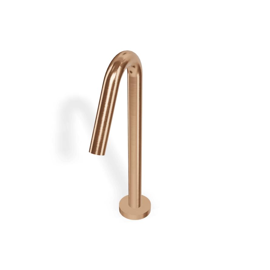 Плитка Treemme Up Plus Настольный излив для раковины Up+ 175 мм розовое золото брашированное  поверхность брашированная