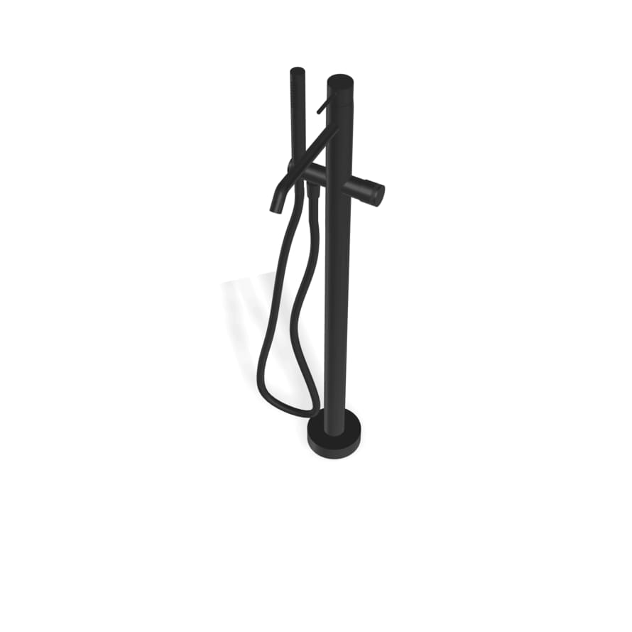 Плитка Treemme Up Plus Смеситель для ванны UP+ напольный черный матовый  поверхность матовая