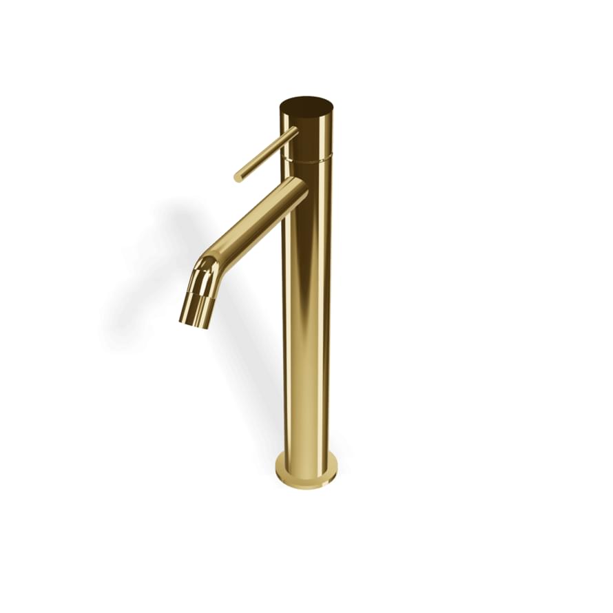 Плитка Treemme Up Plus Смеситель для раковины UP+ высокий. золото  поверхность глянец