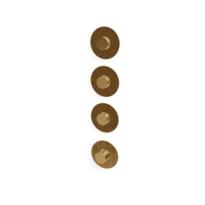 Плитка Treemme X-Change Внешняя часть термостатического смесителя для душа X-Change на 3 потребителя. раздельный золото брашированное поверхность брашированная
