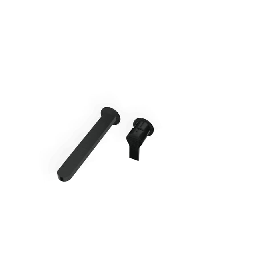Плитка Treemme Xero Plus Внешняя часть смесителя для раковины из стены Xero+ 238 мм. оружейный металл PVD  поверхность брашированная