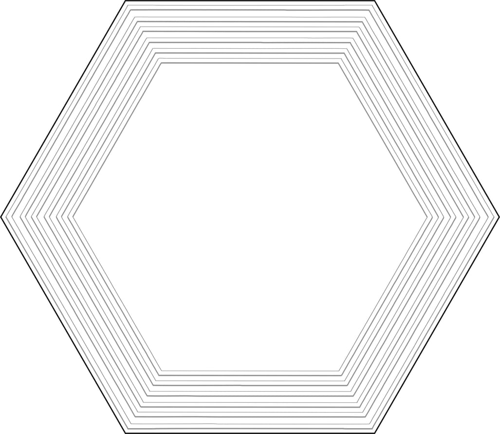 Tubadzin Cielo E Terra Dekor Bianco Geometry 2 Mat 10 mm 19.2x22.1