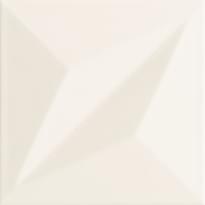 Плитка Tubadzin Colour White Str 1 14.8x14.8 см, поверхность полуматовая, рельефная