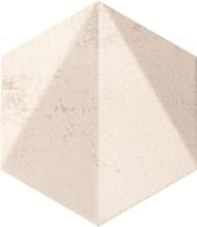 Плитка Tubadzin Free Space Decor Hex White Str 11x12.5 см, поверхность матовая, рельефная