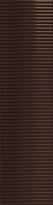 Плитка Tubadzin Groove Brown 1 Gloss Str 7.8x29.8 см, поверхность глянец, рельефная