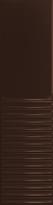 Плитка Tubadzin Groove Brown 2 Gloss Str 7.8x29.8 см, поверхность глянец, рельефная