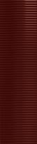 Плитка Tubadzin Groove Burgundy 1 Gloss Str 7.8x29.8 см, поверхность глянец, рельефная