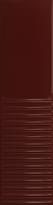 Плитка Tubadzin Groove Burgundy 2 Gloss Str 7.8x29.8 см, поверхность глянец, рельефная
