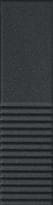 Плитка Tubadzin Groove Graphite Sugar 2 Str 7.8x29.8 см, поверхность глянец, рельефная