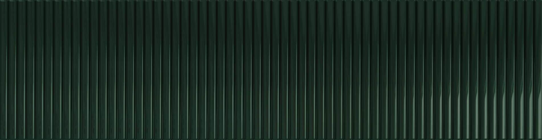 Плитка Tubadzin Groove Green 1 Gloss Str 7.8x29.8 см, поверхность глянец, рельефная