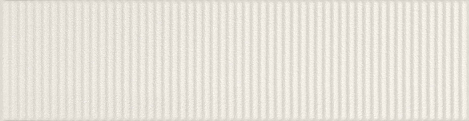 Плитка Tubadzin Groove White Sugar 1 Str 7.8x29.8 см, поверхность глянец, рельефная
