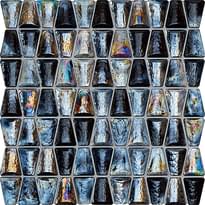 Плитка Tubadzin Mosaic Drops Glass Grey 30.4x30.6 см, поверхность глянец