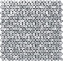 Плитка Tubadzin Mosaic Drops Metal Silver Hex 30x30.2 см, поверхность матовая