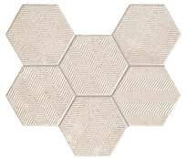 Плитка Tubadzin Sfumato Mosaic Hex 22.1x28.9 см, поверхность матовая