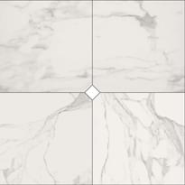 Плитка Vallelunga Cut On Size Composizione Calacatta 120x120 см, поверхность полированная