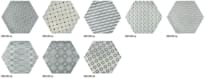 Плитка Vallelunga Hextie Decoro 8 Random Patterns 34.5x40 см, поверхность матовая