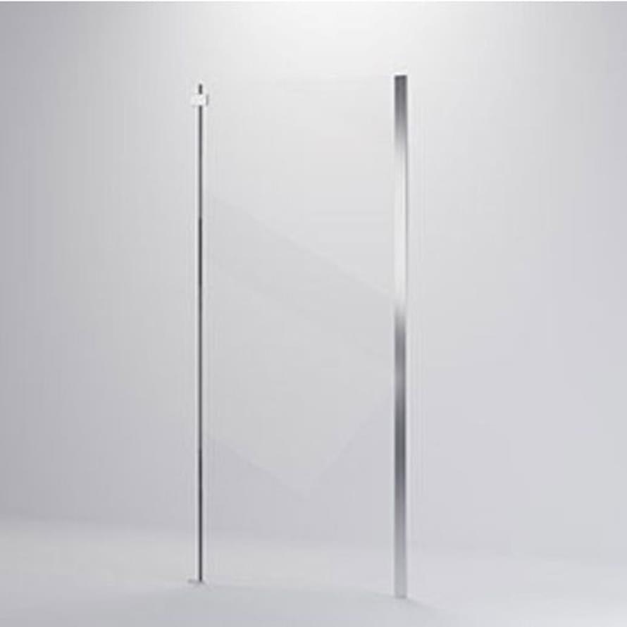 Плитка Veconi Rovigo Боковая фиксированная панель KP-06 970-990x1950 мм прозрачное стекло 6 мм профиль хром  поверхность глянец