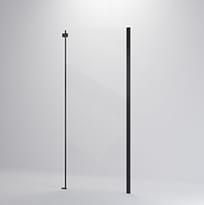 Плитка Veconi Rovigo Боковая фиксированная панель KP-06B 970-990x1950 мм прозрачное стекло 6 мм профиль черный матовый поверхность матовая