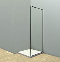 Плитка Veconi Rovigo Боковая фиксированная панель KP-07B 995-1010x1950 мм прозрачное стекло 6 мм профиль черный матовый поверхность матовая