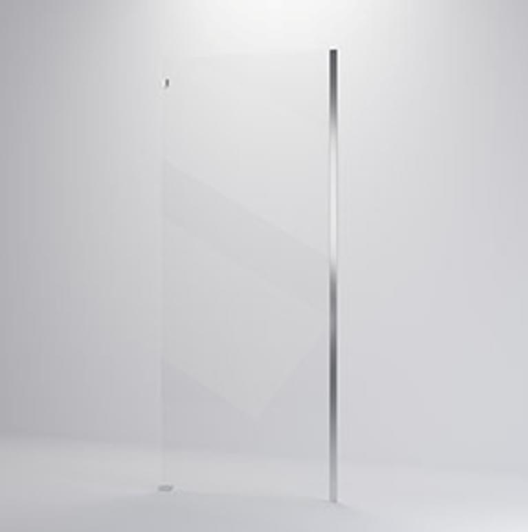 Плитка Veconi Rovigo Боковая фиксированная панель KP-11 985-1000x1950 мм прозрачное стекло 8 мм профиль хром  поверхность глянец