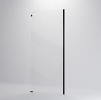 Плитка Veconi Rovigo Боковая фиксированная панель KP-11B 785-800x1950 мм прозрачное стекло 8 мм профиль черный матовый поверхность матовая