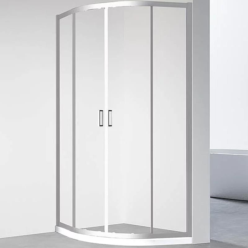 Плитка Veconi Rovigo Душевой угол раздвижной RV-01 880-900x880-900 мм прозрачное стекло 6 мм профиль хром  поверхность глянец