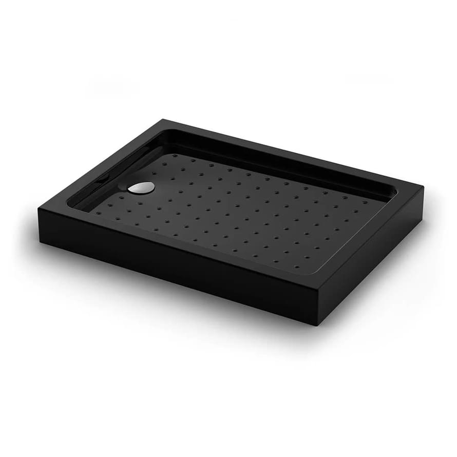 Плитка Veconi Tezeo Душевой поддон прямоугольный TZ-54B 1200х800 мм акрил черный  поверхность глянец