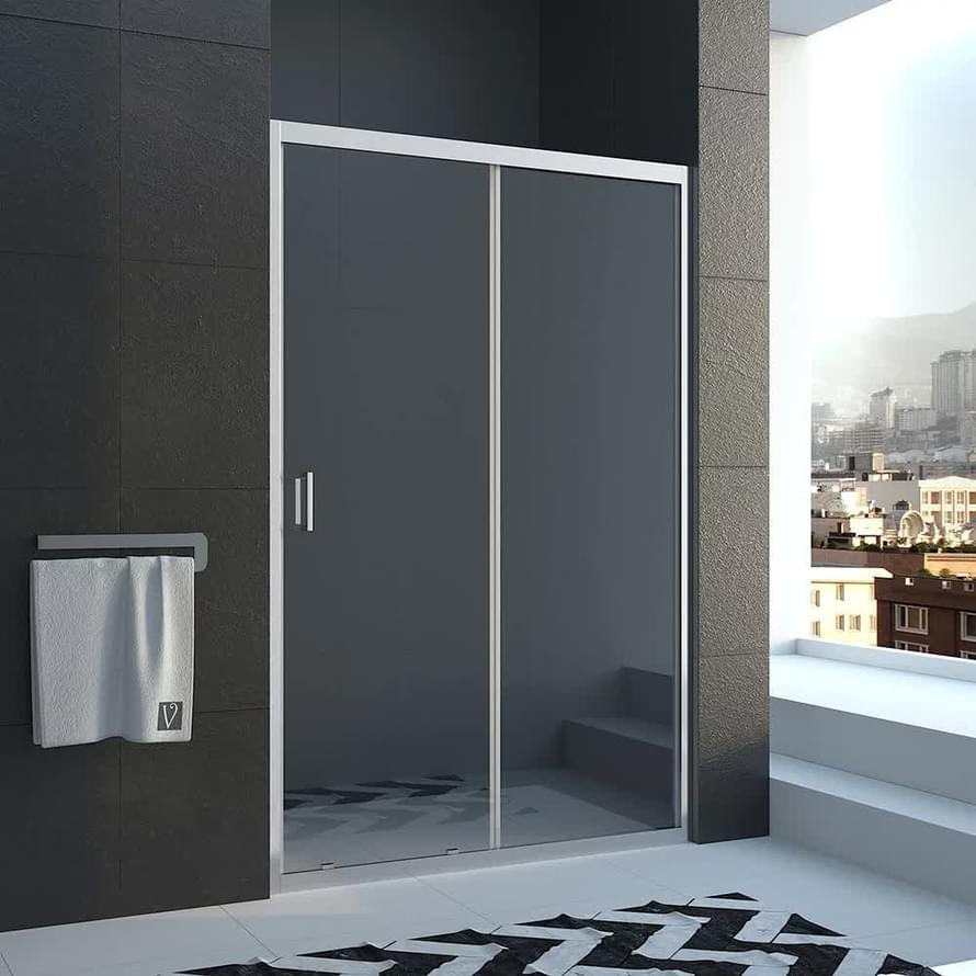 Плитка Veconi Vianno Душевая дверь раздвижная VN-40 1495-1540x1850 мм прозрачное стекло 5 мм профиль хром  поверхность глянец