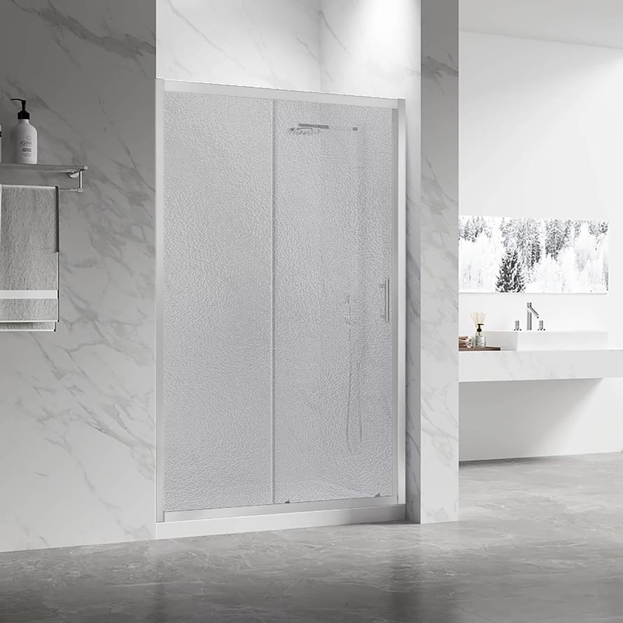 Плитка Veconi Vianno Душевая дверь раздвижная VN-55 1390-1430x1950 мм стекло груша 6 мм профиль хром  поверхность глянец