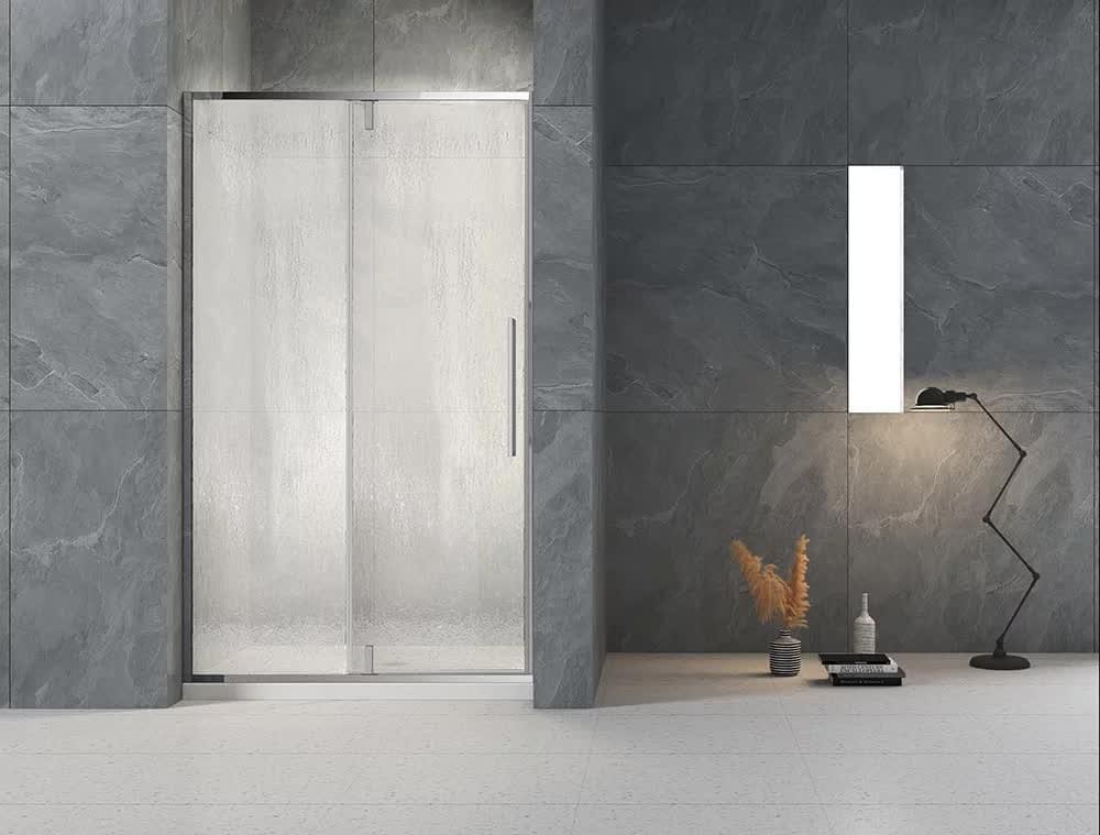 Плитка Veconi Vianno Душевая дверь распашная VN-34 990-1010x1950 мм стекло дождь 6 мм профиль хром  поверхность глянец