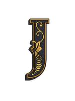 Плитка Versace Alphabet Lettera Bianca J 14.5x19.4 см, поверхность матовая, рельефная