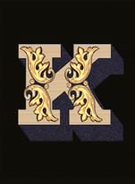 Плитка Versace Alphabet Lettera Nera K 14.5x19.4 см, поверхность матовая