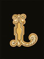 Плитка Versace Alphabet Lettera Nera L 14.5x19.4 см, поверхность матовая
