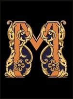 Плитка Versace Alphabet Lettera Nera M 14.5x19.4 см, поверхность матовая